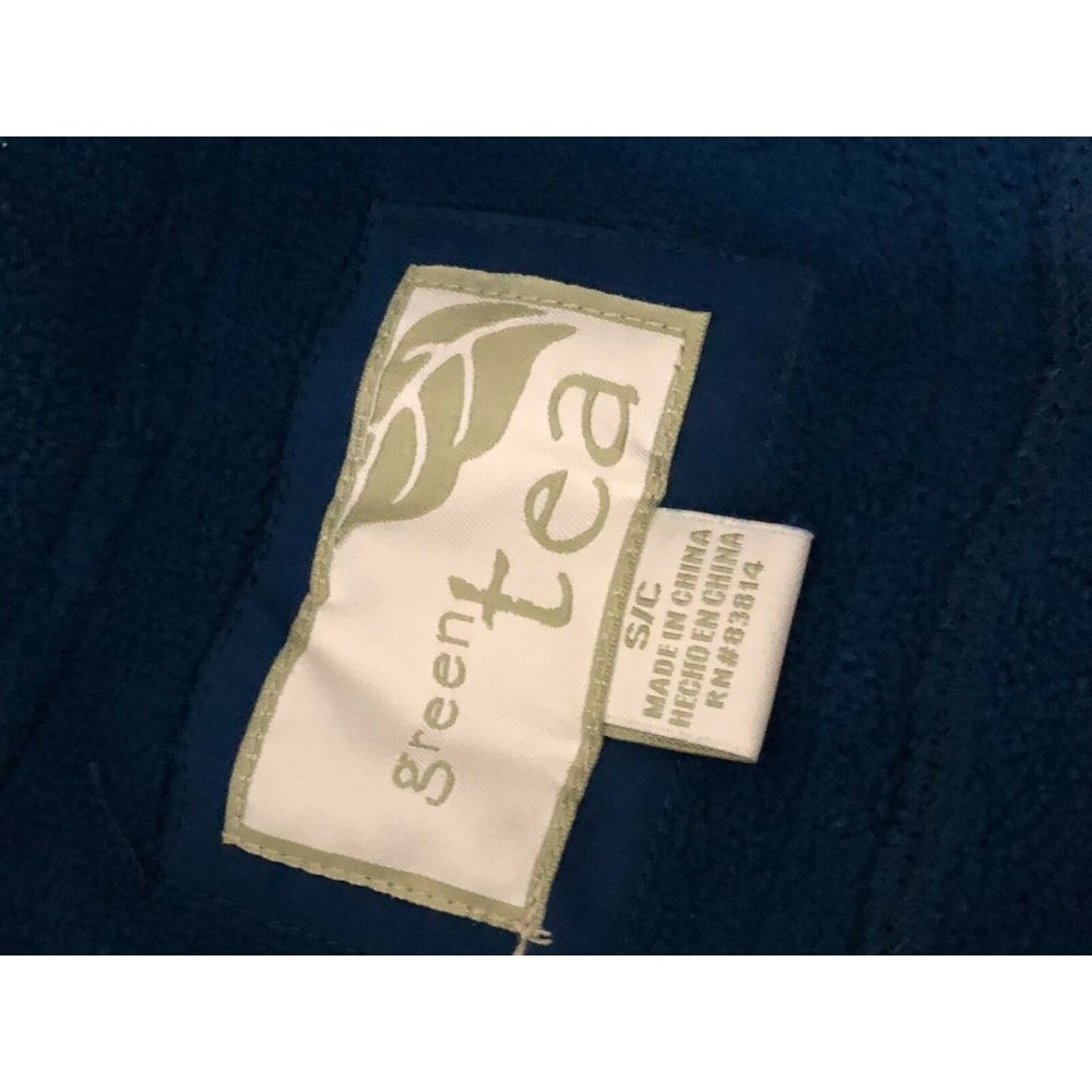 Green Tea Small Fleece Jacket Full Zip Coat Blue Anthropologie Womens Aqua - Picture 5 of 11